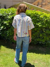 Out of Reach Striped Crop Shirt