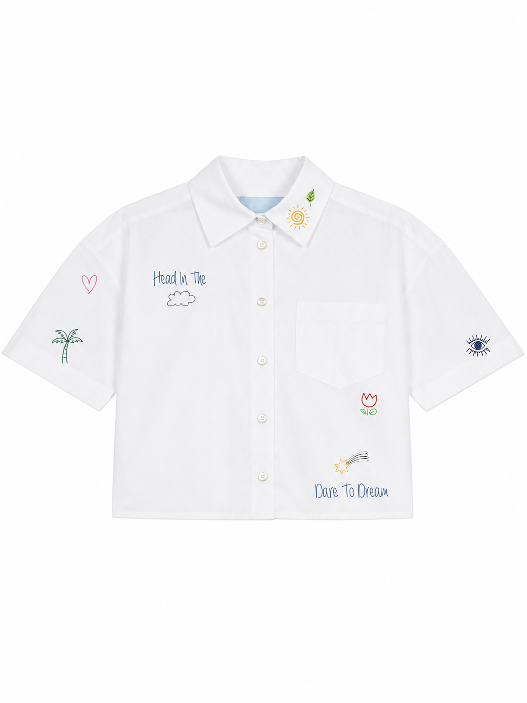 Head In The Clouds Crop Shirt