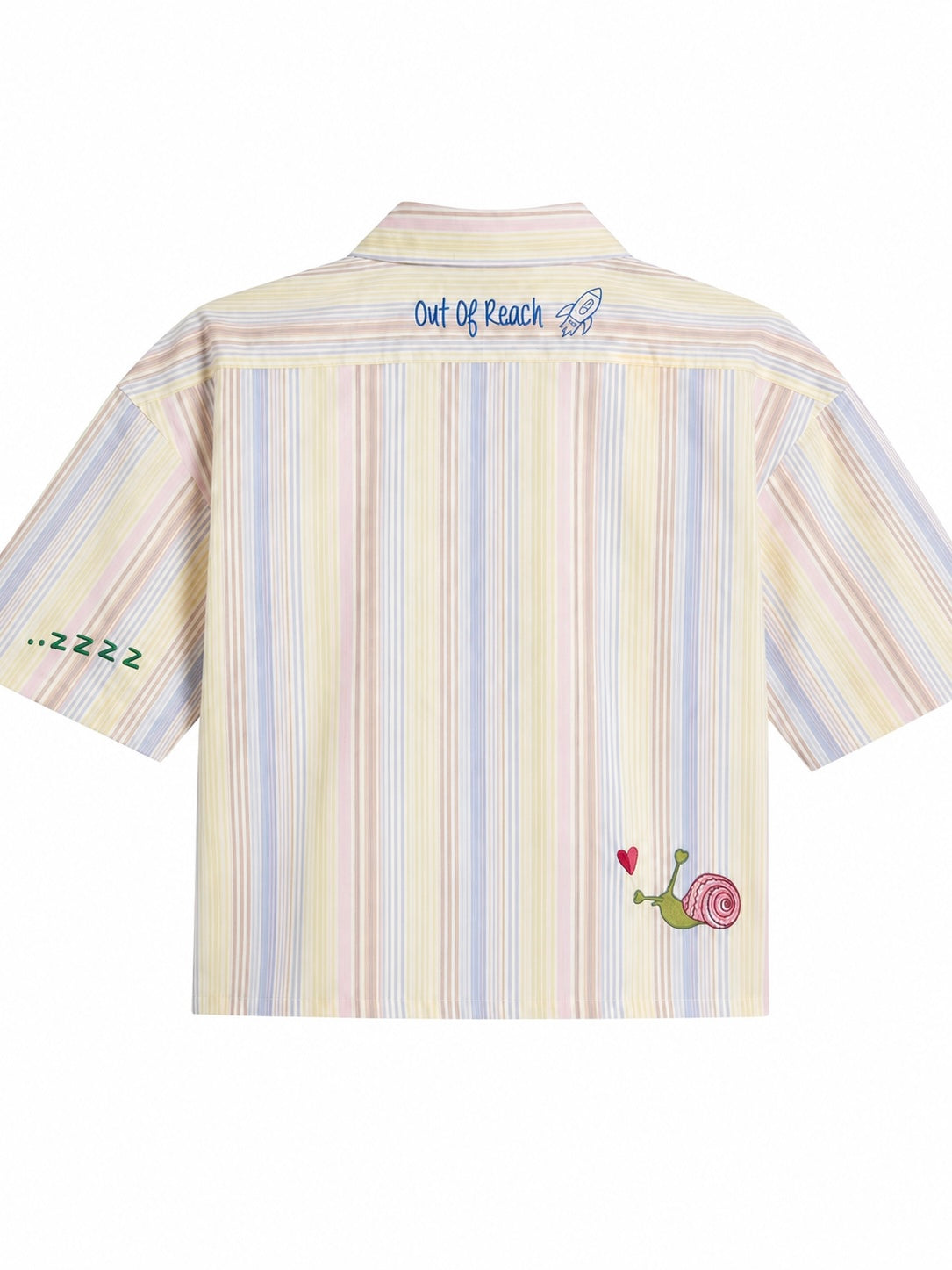 Out of Reach Striped Crop Shirt