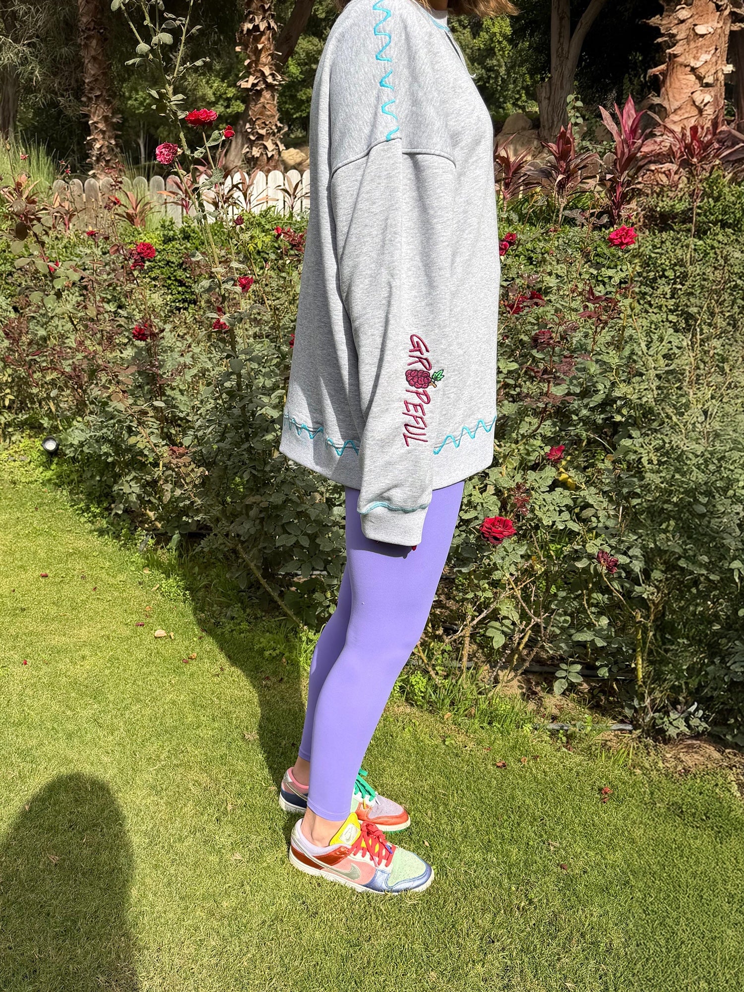 Grapeful Embroidery Sweater