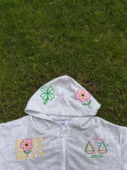 Happy Vibes Embroidery Hoodie