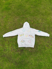 Happy Vibes Embroidery Hoodie