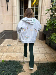 Happy Vibes Embroidery Hoodie