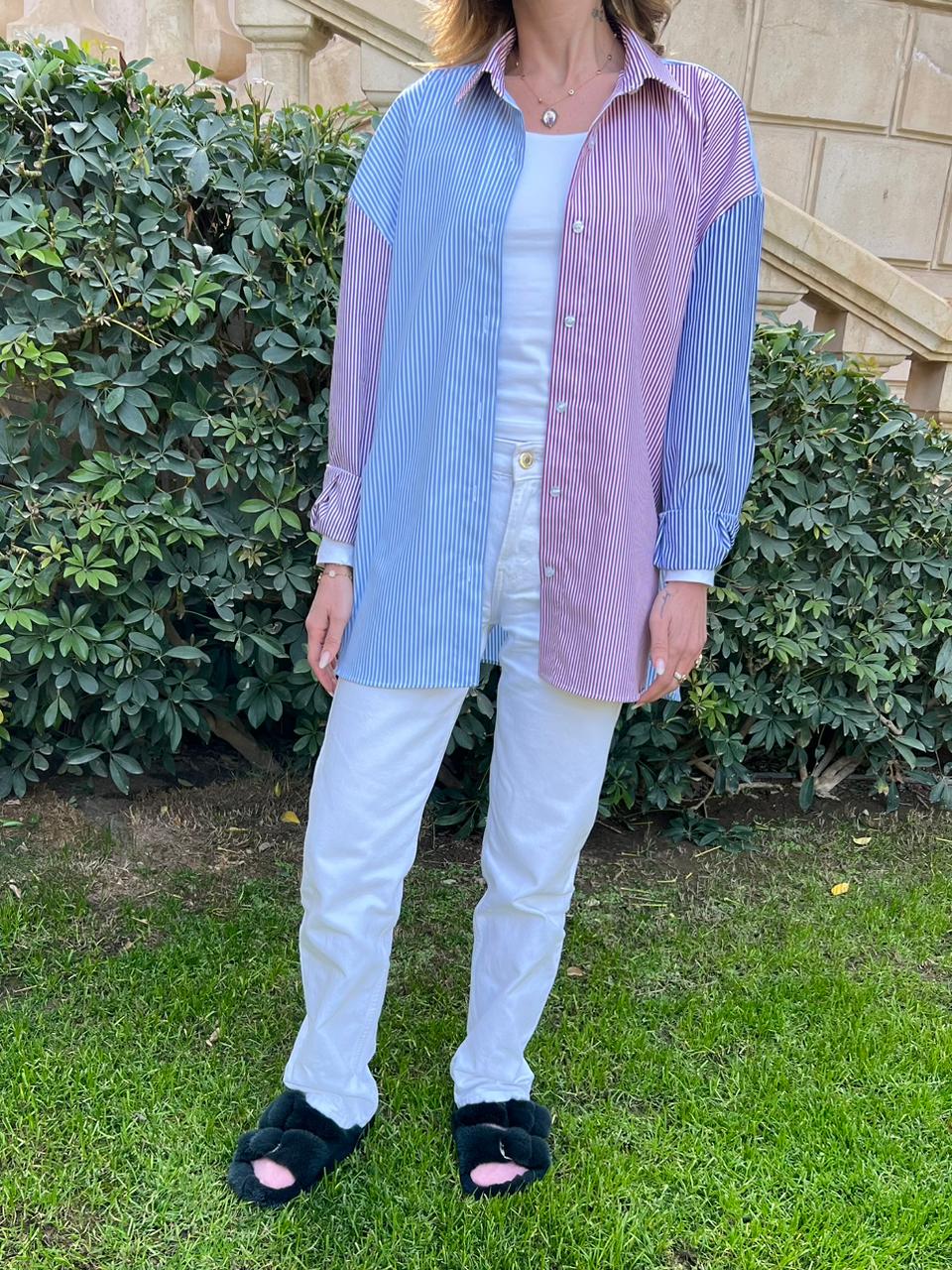 Lucky Stripes Embroidery Shirt
