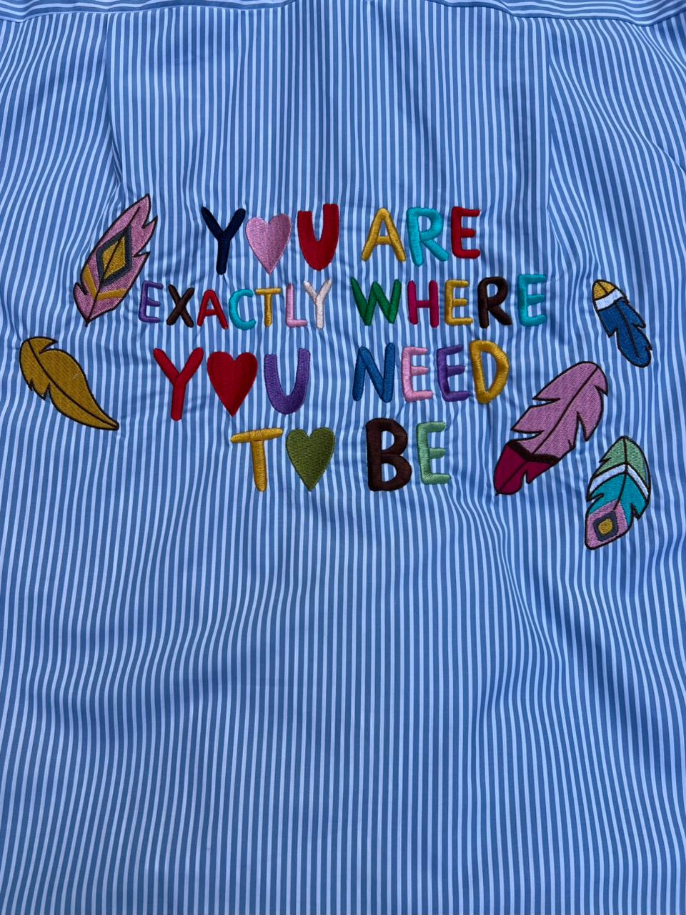 Lucky Stripes Embroidery Shirt