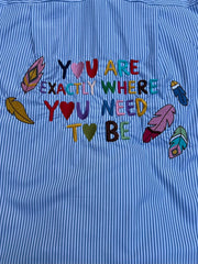 Lucky Stripes Embroidery Shirt