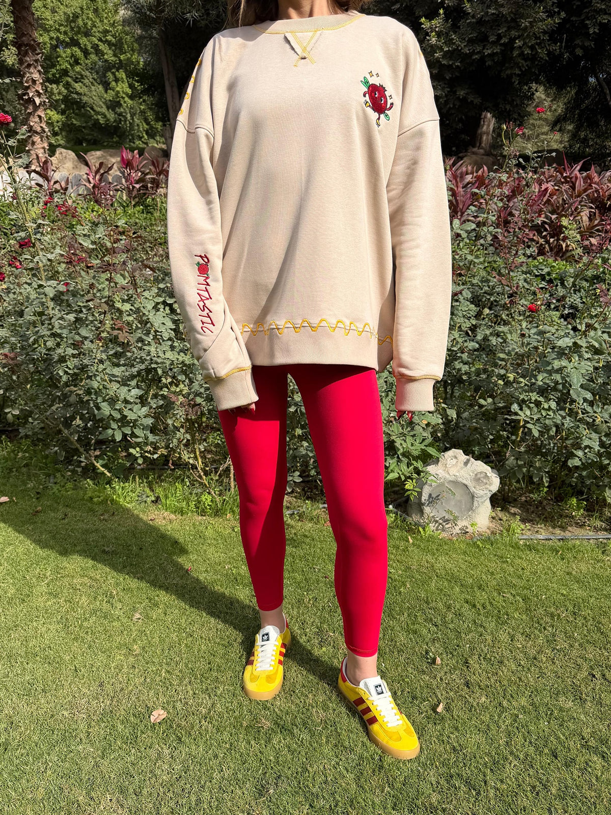 Pomtastic Embroidery Sweater