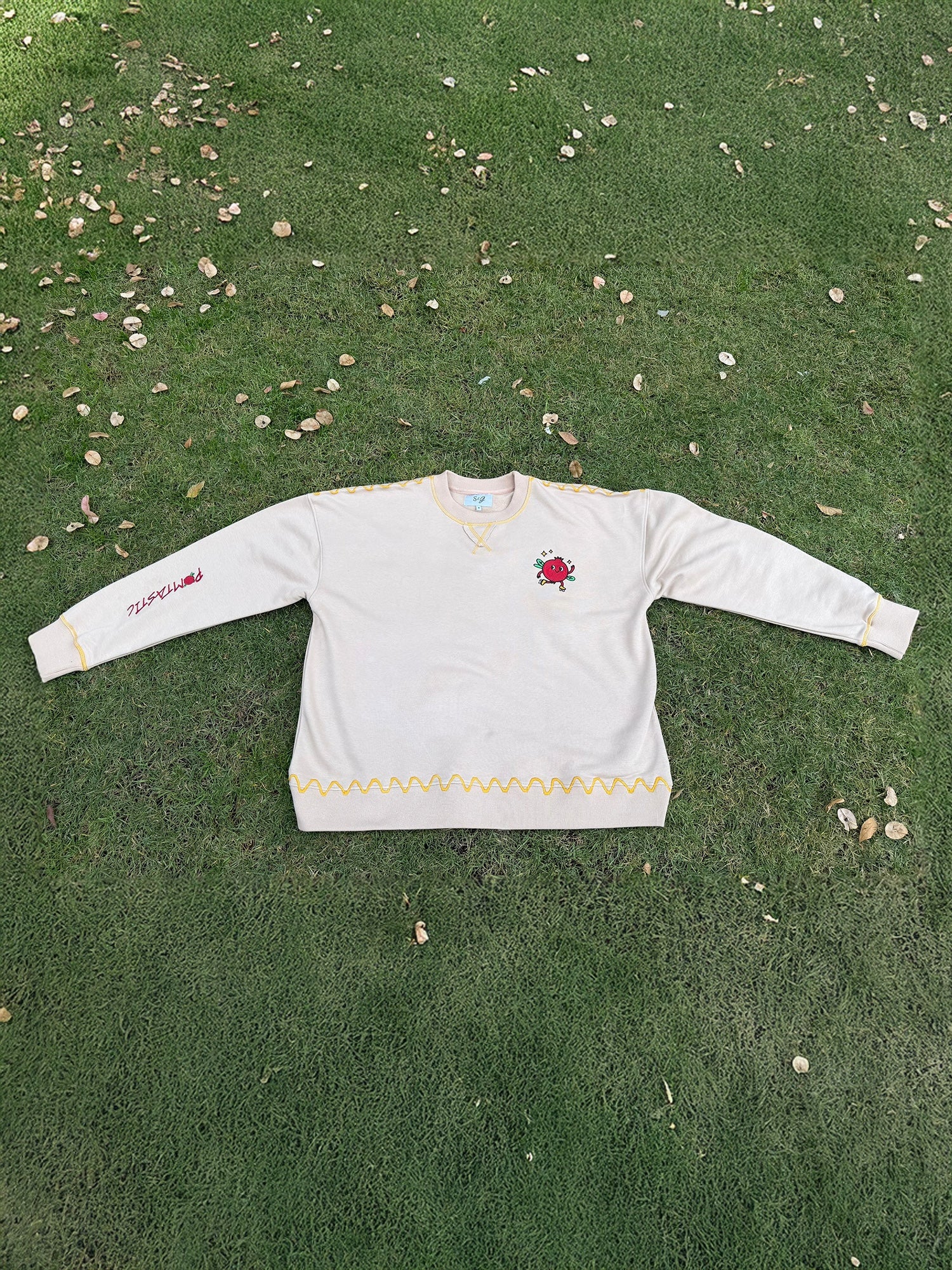 Pomtastic Embroidery Sweater