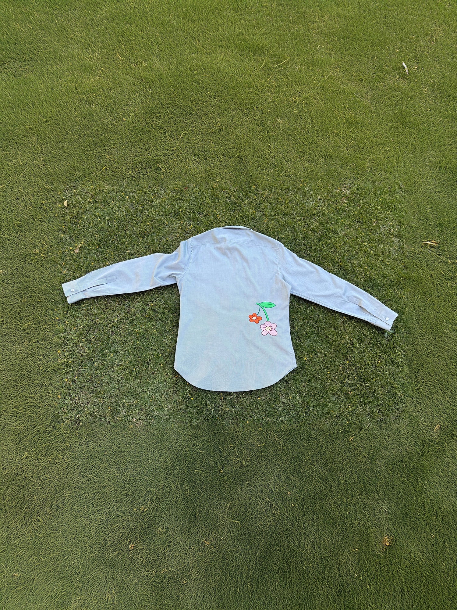 Groovy Green Embroidery Shirt