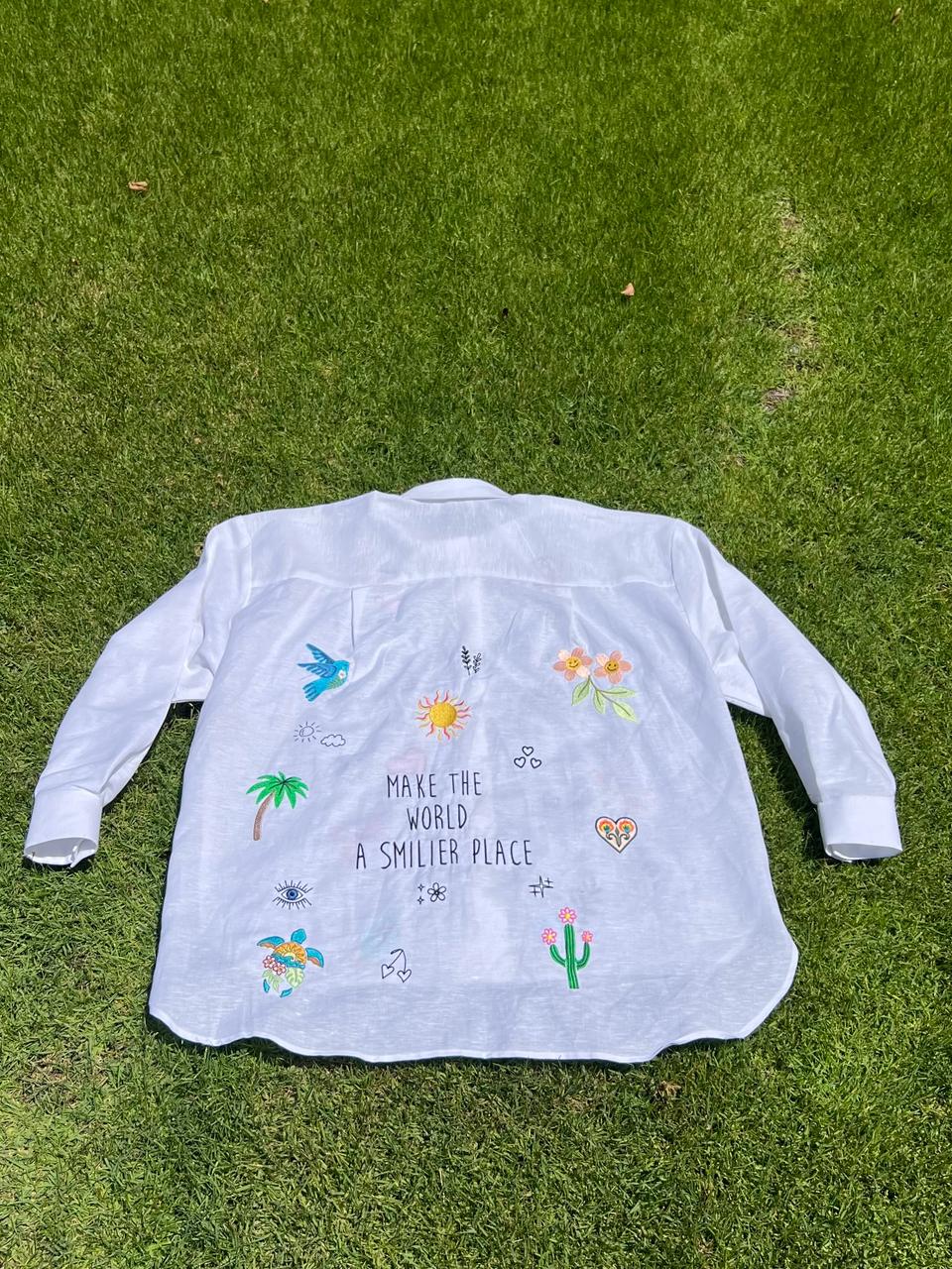 Smilier World Embroidery Shirt