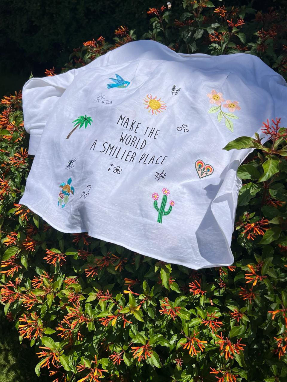 Smilier World Embroidery Shirt