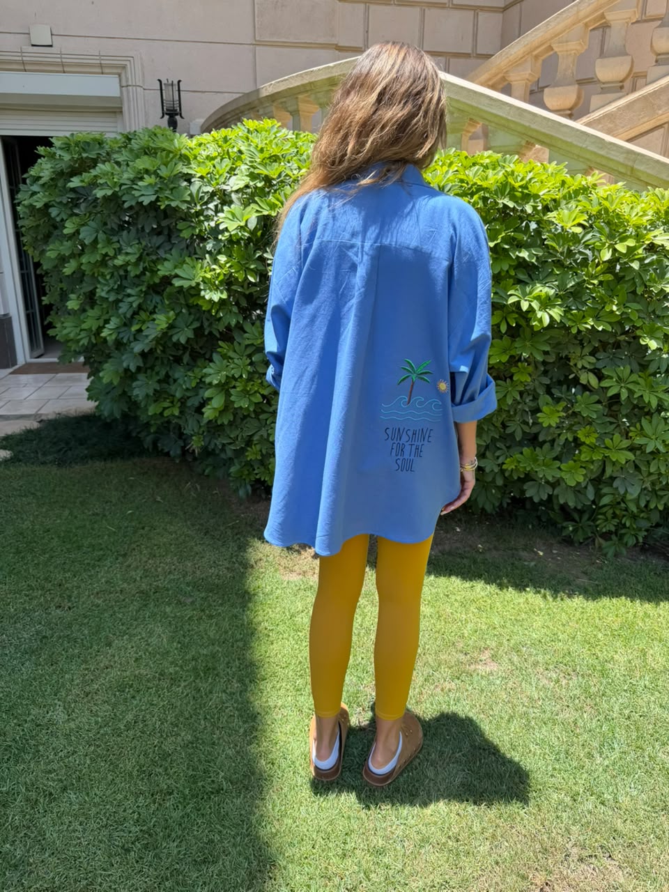Sunshine For The Soul Blue Linen Shirt
