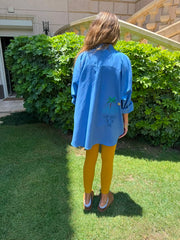 Sunshine For The Soul Blue Linen Shirt