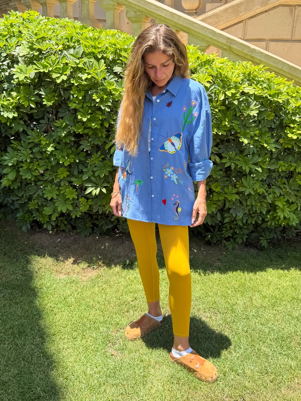 Sunshine For The Soul Blue Linen Shirt