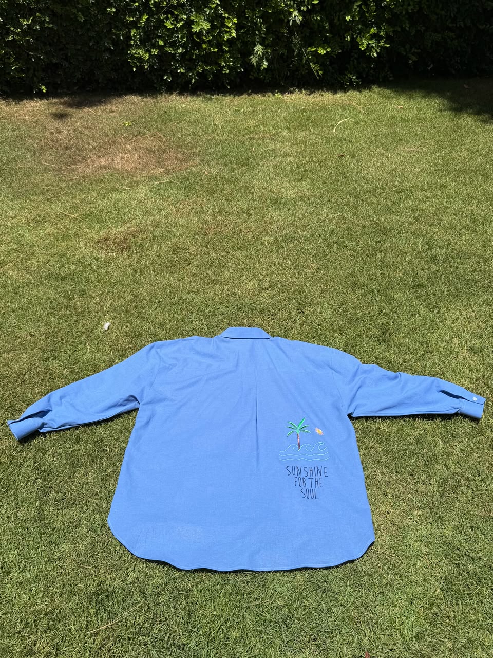 Sunshine For The Soul Blue Linen Shirt
