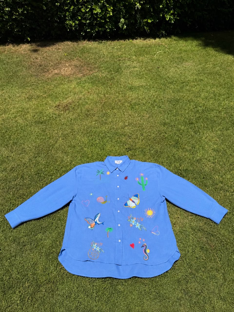 Sunshine For The Soul Blue Linen Shirt
