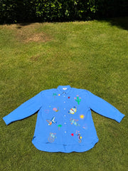 Sunshine For The Soul Blue Linen Shirt